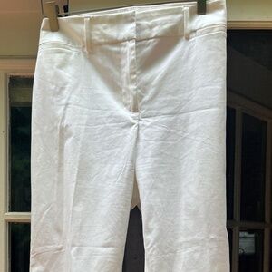 Ann Taylor Factory Petite Size 12P Women's White Dressy Capri Cropped Pants L33"